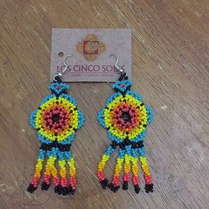 GORGEOUS Handmade Beaded Flower Earrings